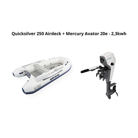 Quicksilver Quicksilver 250 Airdeck + Mercury Avator 20e - 2,3kwh