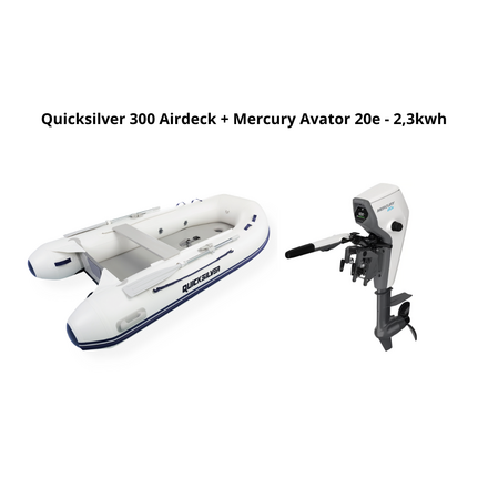Quicksilver Quicksilver 300 Airdeck + Mercury Avator 20e - 2,3 kwh