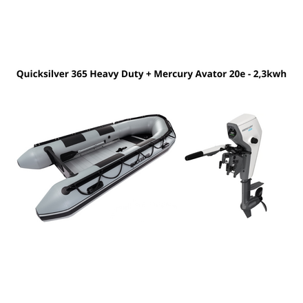 Quicksilver Quicksilver 365 Heavy Duty + Mercury Avator 20e - 2,3kwh