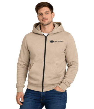 BERTSCHAT® Sweat A Capuche Zippé Double Chauffage PRO | USB - Homme Beige