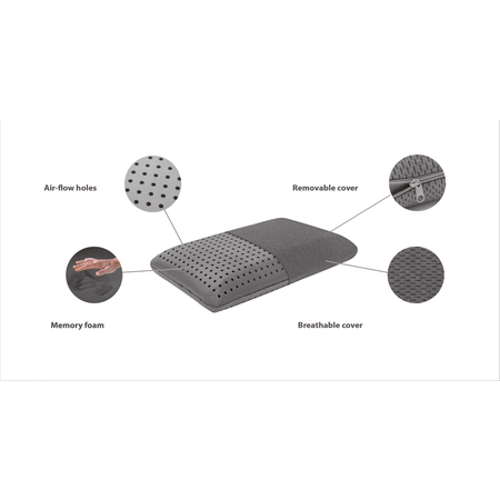 Qmed Qmed Memory foam hoofdkussen met Bamboe