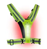 Bee Safe BEE SAFE Led Hardloopvest USB-C Lime met telefoonvak | Reflectievest