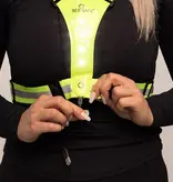 Bee Safe BEE SAFE Led Hardloopvest USB-C Lime met telefoonvak | Reflectievest