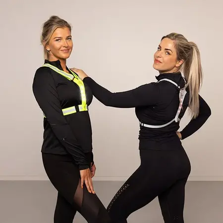 Bee Safe BEE SAFE Led Hardloopvest USB-C Lime met telefoonvak | Reflectievest