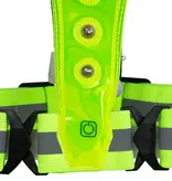 Bee Safe BEE SAFE Led Hardloopvest USB-C Lime met telefoonvak | Reflectievest