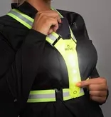 Bee Safe BEE SAFE Led Hardloopvest USB-C Silver met telefoonvak | Reflectievest