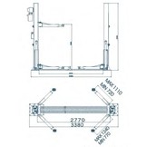 TM 2 Column hydraulic lifting bridge 4 ton Fully automatic 230V