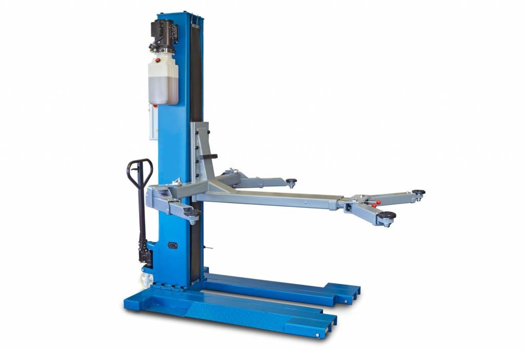 Mobile 1-column lift with electronic release