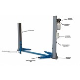 TM 2 Column hydraulic lift bridge 5.5 tons HEAVY LINE
