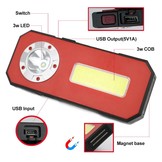 TM Oplaadbare  Smalle LED Zaklamp/Looplamp/werklamp met Power Bank