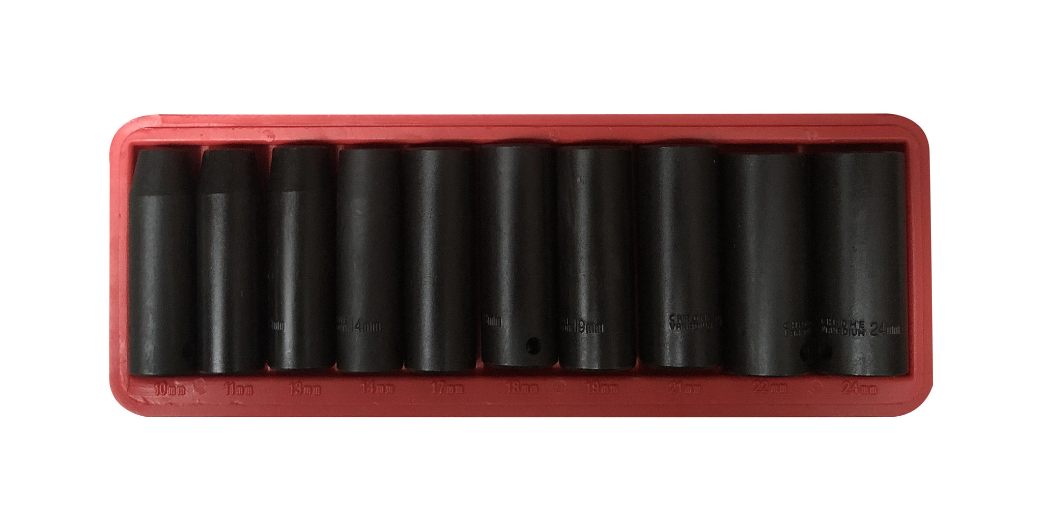 TM 10 Piece Deep 1/2 "Metric Hex - Power Socket Set