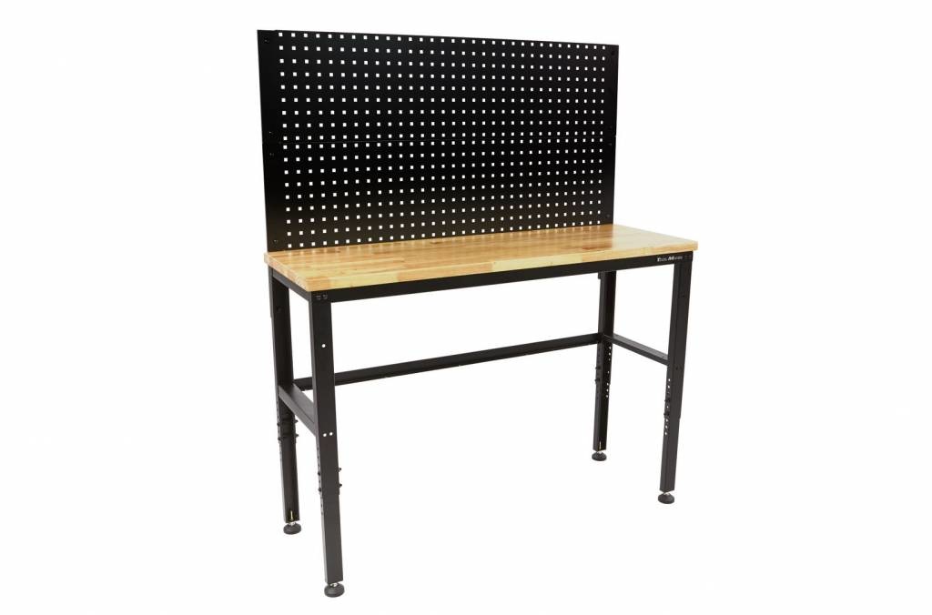 131 cm. Workbench with Wooden Worktop and Back