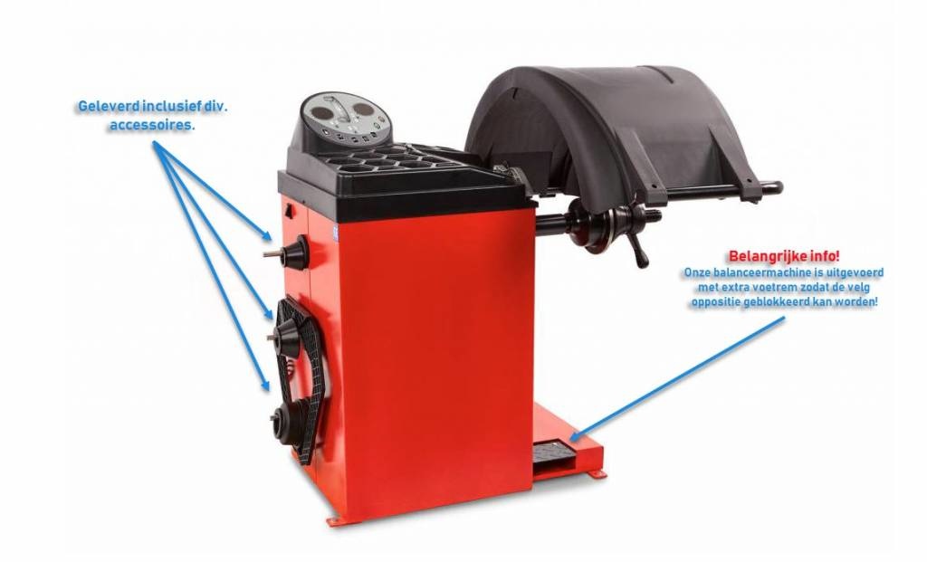 TM Profi Balancing Machine 10-24 inch with foot brake