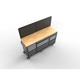 TM 20 Drawers Tool trolley / Workbench Worktop with back wall