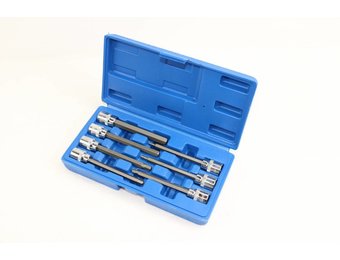 7-part Professional 3/8 "" Long Inbus Socket set 3 - 10 mm