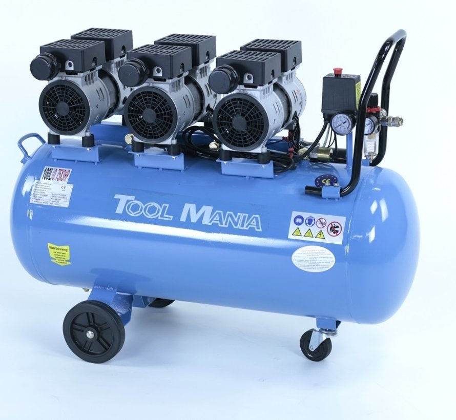 TM 100 Liter professioneller geräuscharmer Kompressor 2,25 PS 230 V.