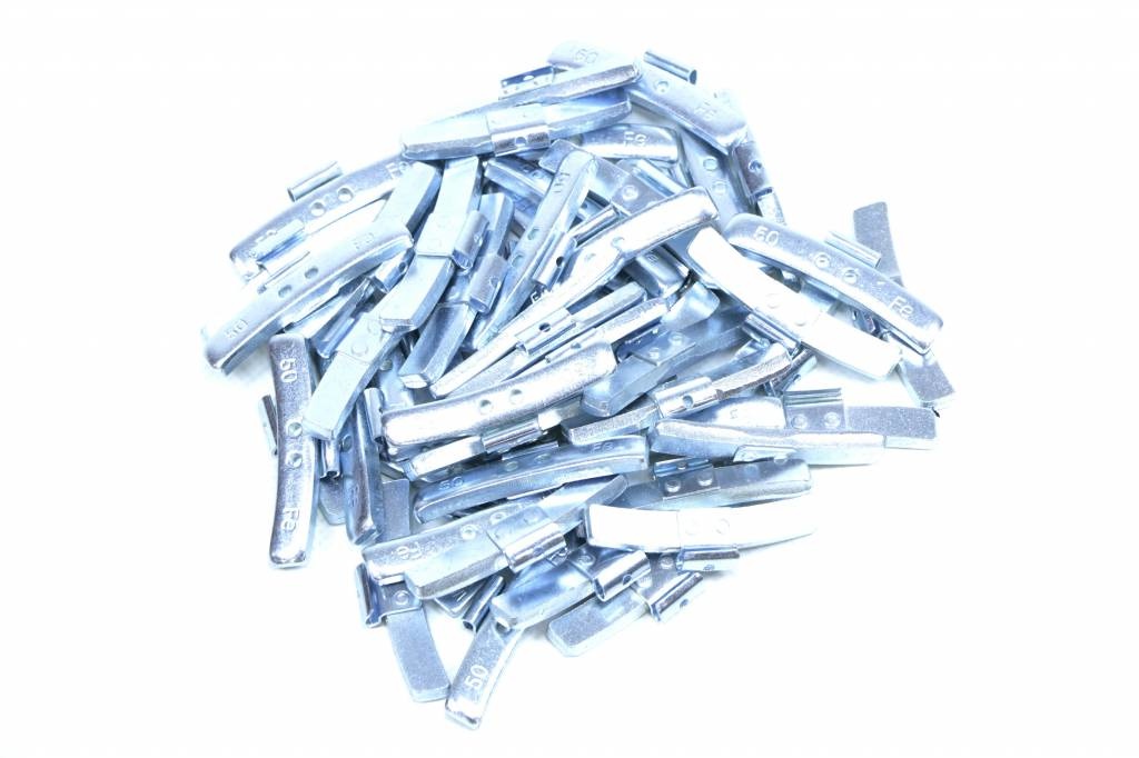 50 pieces Fe wheel weight zinc for steel rims 60 grams