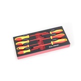 TM 7 Piece VDE Screwdriver set foam carbon look inlay