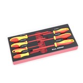 TM 7 Piece VDE Screwdriver set foam carbon look inlay