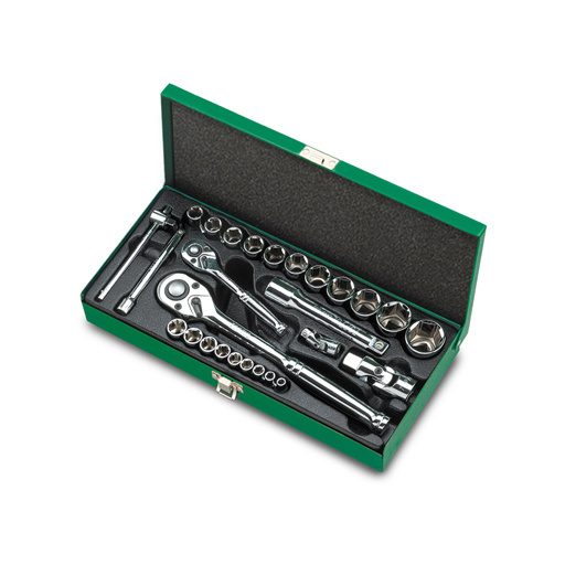 TopTul Professional Socket box 1/4 "and 1/2", 28 pieces