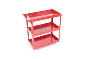 TM 3 Layer Universal Mobile Tool Trolley, Detailing Trolley - RED