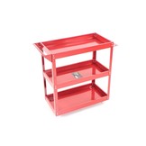 TM 3 Laags Universele Verrijdbare Gereedschapswagen , Detailing Trolley - ROOD