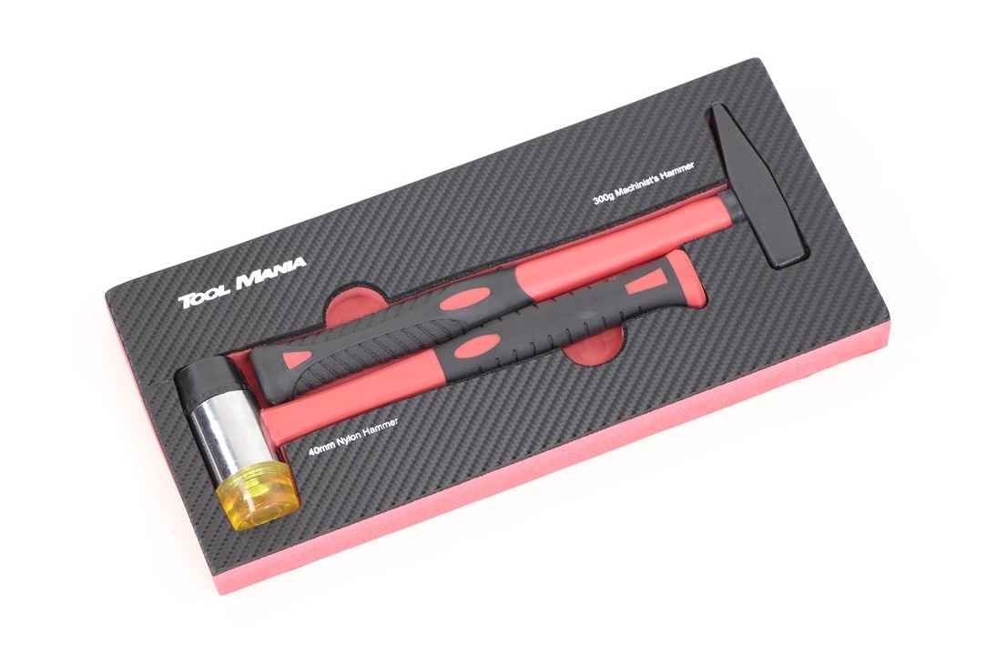 TM 2 Delige Hamerset  foam carbon look inlay