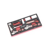 TM 7 Piece Tacker, Stanley knife, pliers set foam carbon look inlay