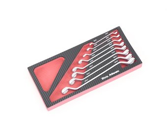 TM 8 Piece Ring spanner set foam carbon look inlay