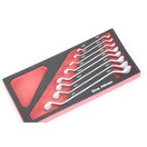 TM 8 Piece Ring spanner set foam carbon look inlay