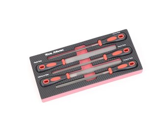 TM 5 Delige Metaalvijlenset foam carbon look inlay