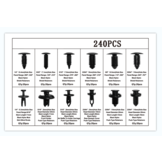 TM 240 Piece Assortment of trim clips for FORD, BMW, HONDA