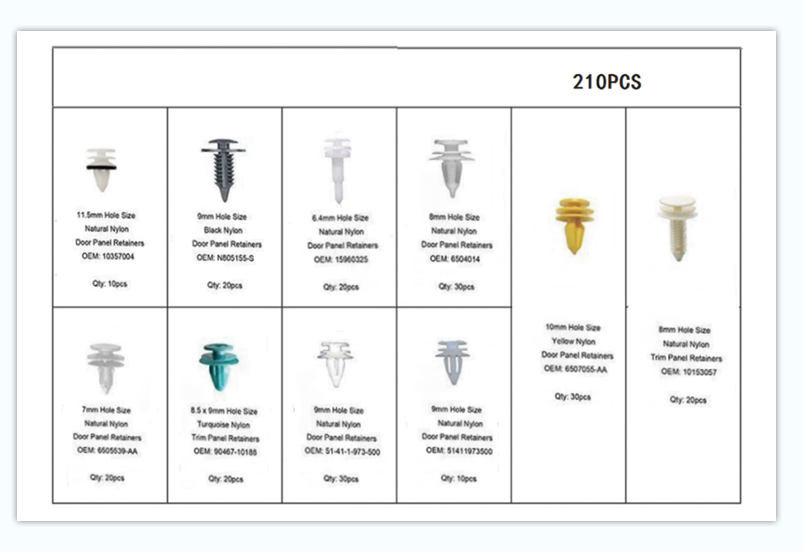 TM 210 Delige Assortiment bekleding clips voor BMW  , BENZ , AUDI , JEEP