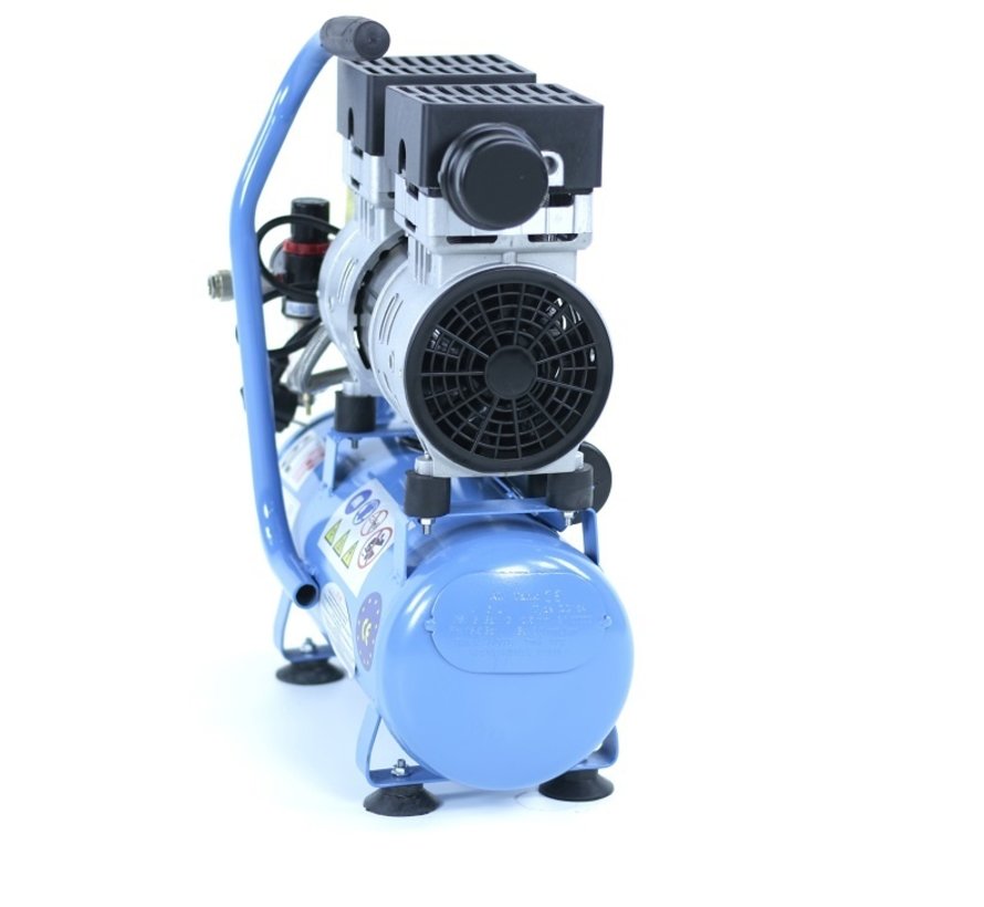 TM 6 Liter Professionele Low Noise Compressor 1HP 230v