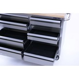 TM 136 cm Profi stainless steel tool trolley / workbench with wooden top