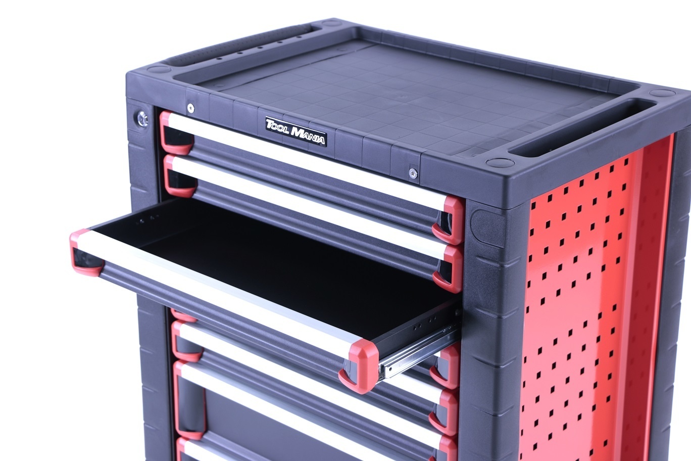 TM 8 Laden premium Gereedschapswagen ZWART/Rood