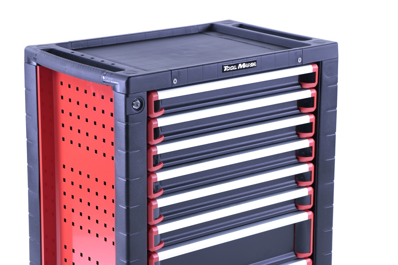 TM 8 Laden premium Gereedschapswagen ZWART/Rood