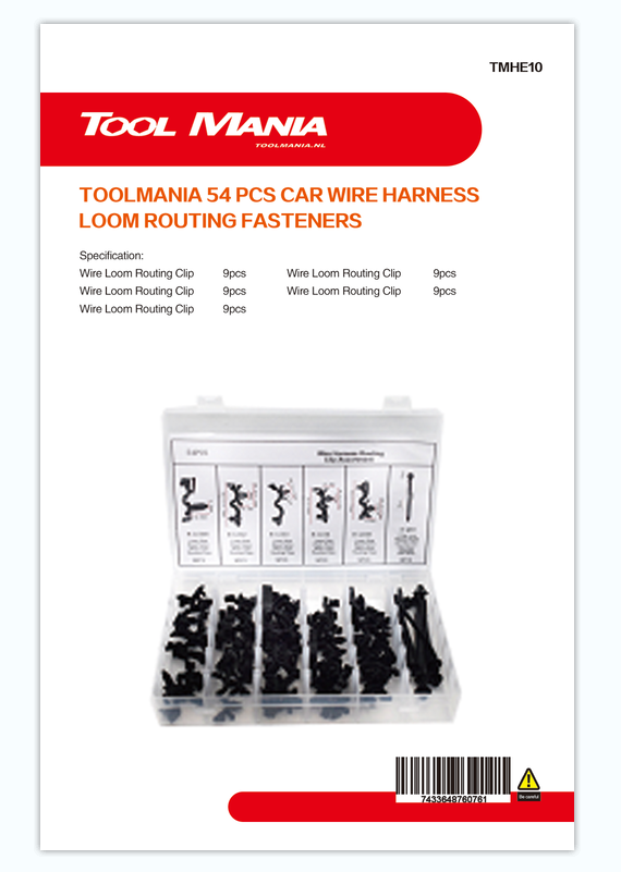 TM 54 Piece Assortment of cover clips for WIRING HARNESS