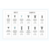 TM 340 Delige Assortiment bekleding Clips Rivits  MIX