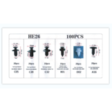 TM 100 Piece Assortment Upholstery Clips MIX