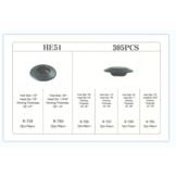 TM 305 Delige Assortiment Bekleding Clips  MIX Afdekdop