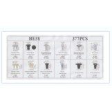 TM 377 Piece Assortment Upholstery Clips for MITSUBISHI , FORD , NISSAN , VW
