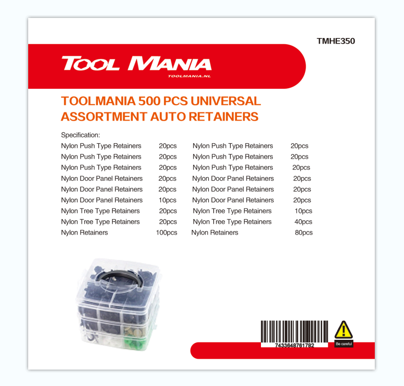 TM 350 Delige Assortiment Bekleding Clips  MIX