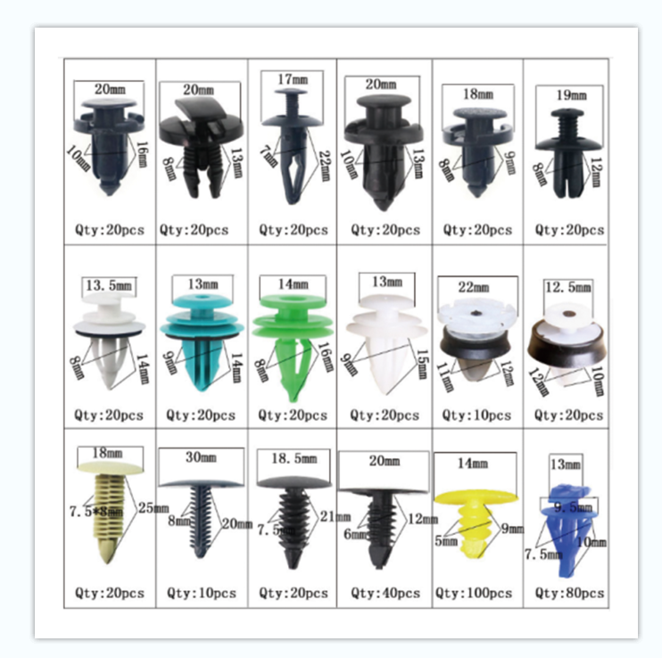 TM 350 Piece Assortment Upholstery Clips MIX