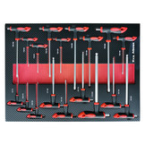 TM 274 Delige XL Premium Gevulde gereedschapswagen Met Deur en Carbon Inlays