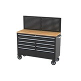 TM 146 cm Profi Gereedschapswagen / Werkbank met Houten Blad en Achterwand