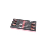 TM 6 Piece Socket screwdriver set in foam carbon look inlay
