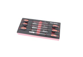 TM 6 Piece Socket screwdriver set in foam carbon look inlay