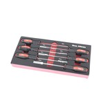 TM 6 Delige Dopschroevendraaierset in foam carbon look inlay