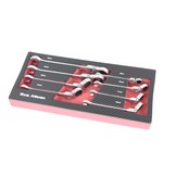 TM 8 Piece Tilting Ring, Ratchet, Spanner Set in foam carbon look inlay